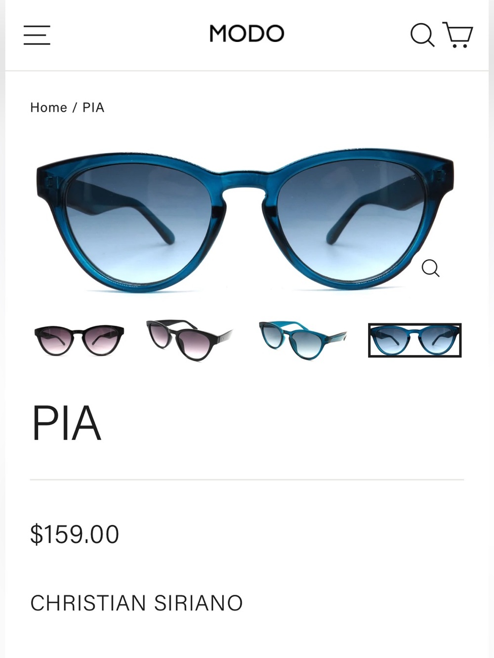 🕶️ NWOT Christian Siriano Crystal Teal Pia Women's Sunglasses 🕶️